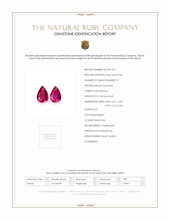 0.81 Ct.Tw.Total Carat Weight Pinkish Red Ruby Pair from Burma (Myanmar) Scan Report