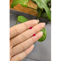 0.81&nbsp;Ct.Tw.Total Carat Weight Ruby Pair from Burma (Myanmar) Life Style