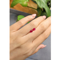 0.81&nbsp;Ct.Tw.Total Carat Weight Ruby Pair from Burma (Myanmar) Life Style