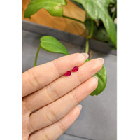0.96&nbsp;Ct.Tw.Total Carat Weight Ruby Pair from Burma (Myanmar) Life Style