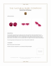 0.48 Ct.Tw.Total Carat Weight Ruby Pair from Mozambique Appraisal