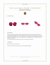 0.48 Ct.Tw.Total Carat Weight Pinkish Red Ruby Pair from Mozambique Appraisal