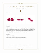 0.52 Ct.Tw.Total Carat Weight Pinkish Red Ruby Pair from Mozambique Appraisal