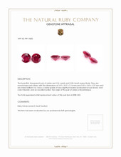 0.52 Ct.Tw.Total Carat Weight Ruby Pair from Mozambique Appraisal