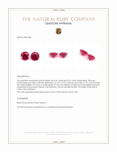 0.48 Ct.Tw.Total Carat Weight Ruby Pair from Mozambique Appraisal