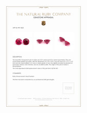 0.51 Ct.Tw.Total Carat Weight Ruby Pair from Mozambique Appraisal