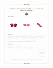 0.46 Ct.Tw.Total Carat Weight Pinkish Red Ruby Pair from Mozambique Appraisal