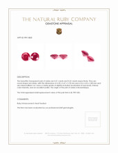 0.83 Ct.Tw.Total Carat Weight Ruby Pair from Mozambique Appraisal