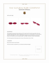 0.70&nbsp;Ct.Tw.Total Carat Weight Ruby Pair from Mozambique Appraisal