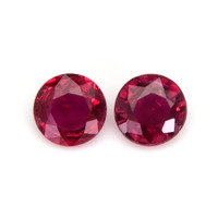 0.58 Ct.Tw.Total Carat Weight Ruby Pair from Thailand Video