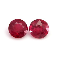 0.84 Ct.Tw.Total Carat Weight Ruby Pair from Thailand Video