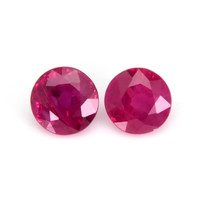 0.59 Ct.Tw.Total Carat Weight Ruby Pair from Burma (Myanmar) Video