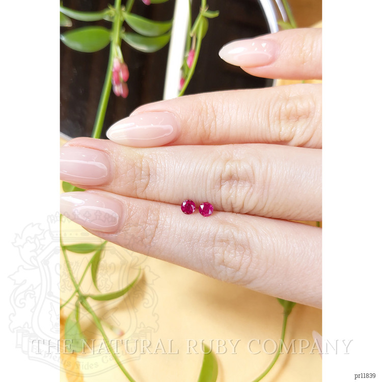 0.59 Ct.Tw. Ruby Pair from Burma (Myanmar)