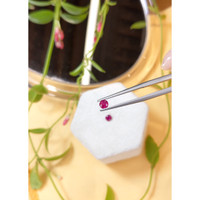 0.59 Ct.Tw.Total Carat Weight Ruby Pair from Burma (Myanmar) Life Style