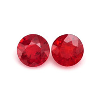 0.69 Ct.Tw.Total Carat Weight Ruby Pair from Burma (Myanmar) Video