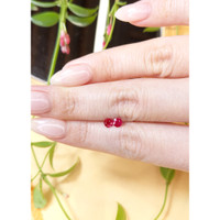 0.69 Ct.Tw.Total Carat Weight Ruby Pair from Burma (Myanmar) Life Style