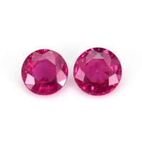 0.63 Ct.Tw.Total Carat Weight Ruby Pair from Burma (Myanmar) Video