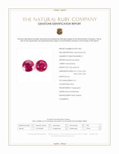 0.51 Ct.Tw.Total Carat Weight Pinkish Red Ruby Pair from Burma (Myanmar) Scan Report