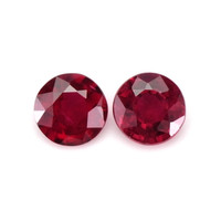0.57 Ct.Tw.Total Carat Weight Ruby Pair from Thailand Video