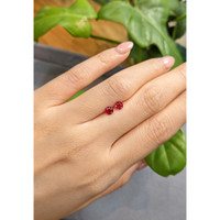 0.90 Ct.Tw.Total Carat Weight Ruby Pair from Thailand Life Style
