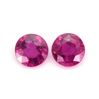 0.86 Ct.Tw.Total Carat Weight Ruby Pair from Thailand Video