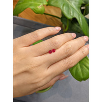 0.58&nbsp;Ct.Tw.Total Carat Weight Ruby Pair from Burma (Myanmar) Life Style