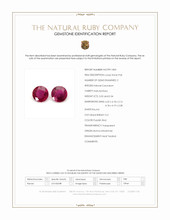 0.66 Ct.Tw.Total Carat Weight Purplish Red Ruby Pair from Burma (Myanmar) Scan Report
