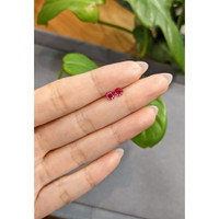 0.66 Ct.Tw.Total Carat Weight Ruby Pair from Burma (Myanmar) Life Style