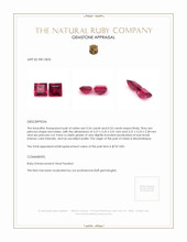 0.48 Ct.Tw.Total Carat Weight Ruby Pair from Mozambique Appraisal