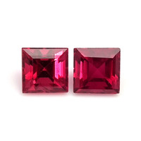 0.58 Ct.Tw.Total Carat Weight Ruby Pair from Mozambique Video