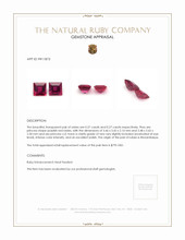 0.54 Ct.Tw.Total Carat Weight Purplish Red Ruby Pair from Mozambique Appraisal