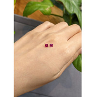 0.54 Ct.Tw.Total Carat Weight Ruby Pair from Mozambique Life Style
