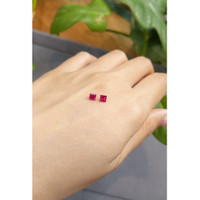 0.60 Ct.Tw.Total Carat Weight Ruby Pair from Mozambique Life Style