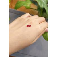 0.54 Ct.Tw.Total Carat Weight Ruby Pair from Mozambique Life Style