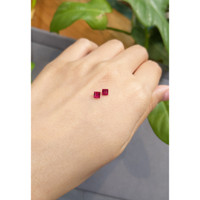 0.60 Ct.Tw.Total Carat Weight Ruby Pair from Mozambique Life Style