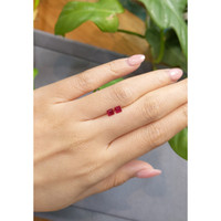 0.60 Ct.Tw.Total Carat Weight Ruby Pair from Mozambique Life Style