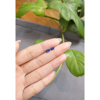 0.96&nbsp;Ct.Tw.Total Carat Weight Blue Sapphire Pair from Madagascar Life Style