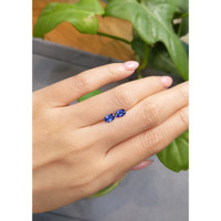 1.00&nbsp;Ct.Tw.Total Carat Weight Blue Sapphire Pair from Madagascar Life Style