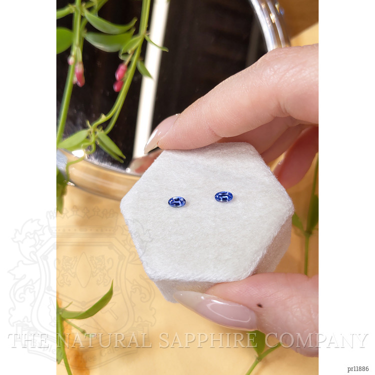 0.69 Ct.Tw. Blue Sapphire Pair from Madagascar