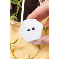 0.91&nbsp;Ct.Tw.Total Carat Weight Blue Sapphire Pair from Madagascar Life Style