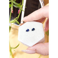 1.16&nbsp;Ct.Tw.Total Carat Weight Blue Sapphire Pair from Madagascar Life Style