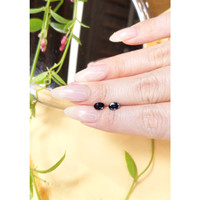 1.28&nbsp;Ct.Tw.Total Carat Weight Blue Sapphire Pair from Madagascar Life Style