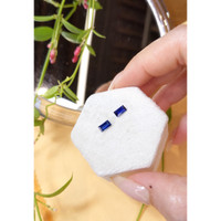 0.85&nbsp;Ct.Tw.Total Carat Weight Blue Sapphire Pair from Madagascar Life Style