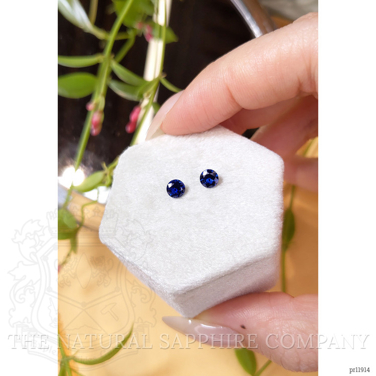 0.79 Ct.Tw. Blue Sapphire Pair from Ceylon (Sri Lanka)