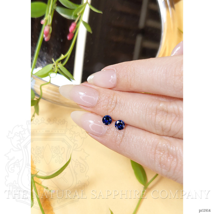 0.79 Ct.Tw. Blue Sapphire Pair from Ceylon (Sri Lanka)