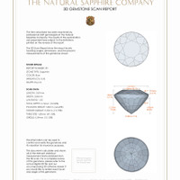 0.65 Ct.Tw.Total Carat Weight Blue Sapphire Pair from Madagascar 3 D Scan Report