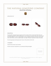 1.94 Ct.Tw.Total Carat Weight Red Garnet Pair from Ceylon (Sri Lanka) Appraisal