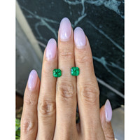 2.44&nbsp;Ct.Tw.Total Carat Weight Emerald Pair from Zambia Life Style