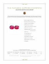 4.17 Ct.Tw.Total Carat Weight Reddish Pink Sapphire Pair from Ceylon (Sri Lanka) Scan Report