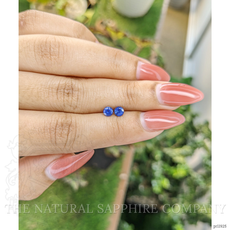 0.68 Ct.Tw. Blue Sapphire Pair from Ceylon (Sri Lanka)